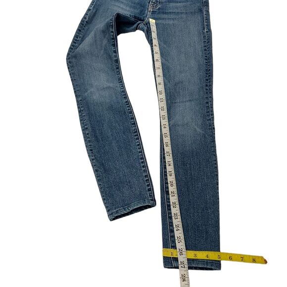 Mother High Waisted Looker Ankle Skinny Jeans Womens 23 Blue Stretch Bohemian - Picture 8 of 15